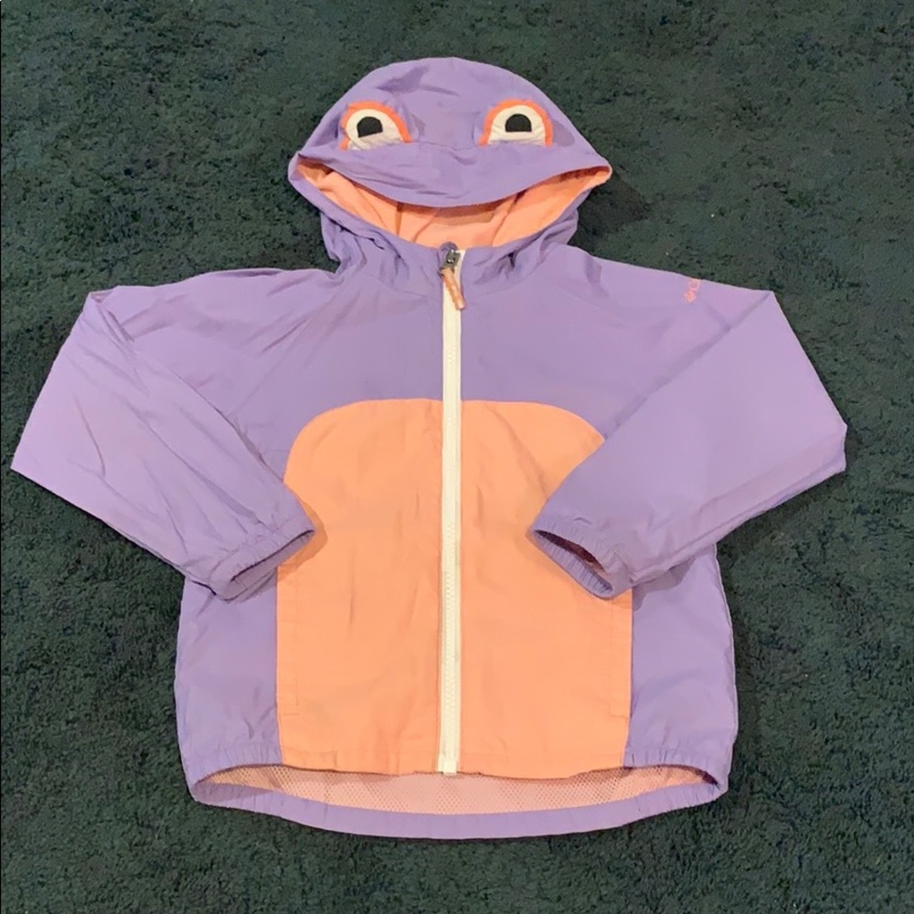 Girls 4T Raincoat (Purple/Pink Frog)